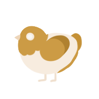 Spook, a cream and gold chicken with a head pattern