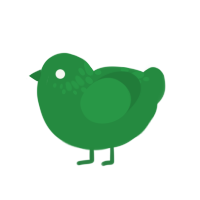 Blade o grass, a viridian chicken with a neck-speckle pattern