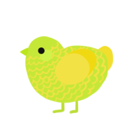 (unnamed), a lime and yellow chicken with a lace pattern