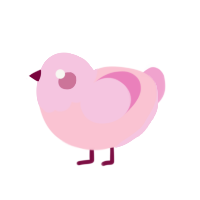 (unnamed), a rose and pink chicken with a head pattern