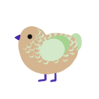 Turnpullet, a beige and gluppy chicken with a half-lace pattern