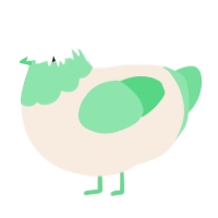 White Choco Mints, a cream and spring chicken with a head pattern