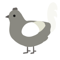 (unnamed), a ash and white chicken