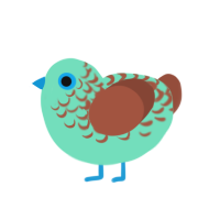 (unnamed), a mint and russet chicken with a half-lace pattern