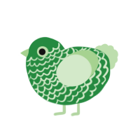 (unnamed), a viridian and gluppy chicken with a lace pattern
