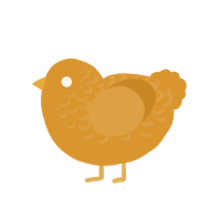 (unnamed), a orange chicken with a half-lace pattern