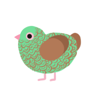 (unnamed), a spring and brown chicken with a double-lace pattern