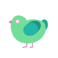 Seafoam, a spring and turquoise chicken