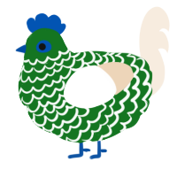 (unnamed), a leaf and cream chicken with a lace pattern