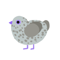(unnamed), a silver and ash chicken with a speckle pattern