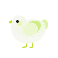 (unnamed), a white and apple chicken with a half-lace pattern