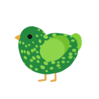 (unnamed), a viridian and grass chicken with a speckle pattern