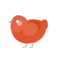 (unnamed), a vermilion chicken with a head pattern