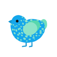 (unnamed), a sky and mint chicken with a speckle pattern