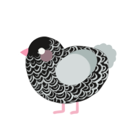 (unnamed), a sable and silver chicken with a double-lace pattern