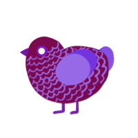 (unnamed), a wine and blurple chicken with a lace pattern