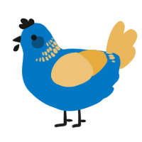 (unnamed), a sapphire and honey chicken with a neck-band pattern