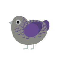 Softie, a ash and overcast chicken with a half-lace pattern