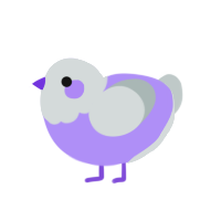 (unnamed), a lilac and silver chicken with a head pattern