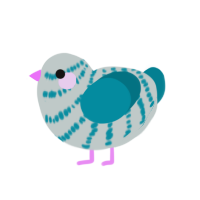 (unnamed), a silver and sea chicken with a bar pattern