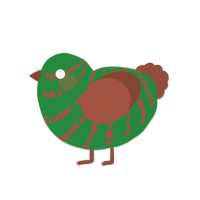 (unnamed), a viridian and russet chicken with a bar pattern
