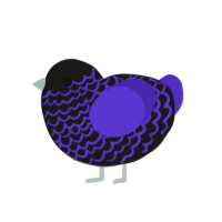 (unnamed), a sable and indigo chicken with a lace pattern
