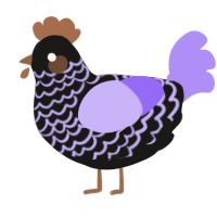 (unnamed), a sable and lilac chicken with a lace pattern