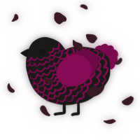 (unnamed), a sable and wine chicken with a lace pattern