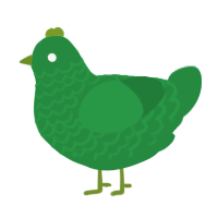xxy viri, a viridian chicken with a lace pattern