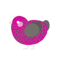 (unnamed), a fuchsia and grey chicken with a lace pattern