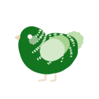 (unnamed), a leaf and gluppy chicken with a half-bar pattern