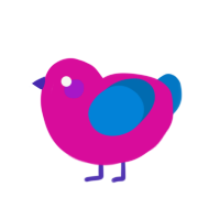 (unnamed), a fuchsia and sapphire chicken