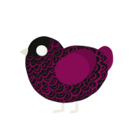 (unnamed), a black and wine chicken with a double-lace pattern
