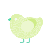 owie, a apple chicken with a double-lace pattern