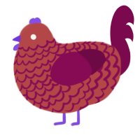 (unnamed), a red and wine chicken with a lace pattern