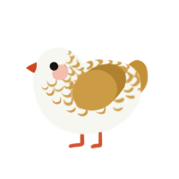 (unnamed), a white and gold chicken with a half-lace pattern