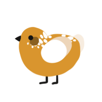 (unnamed), a orange and cream chicken with a neck-speckle pattern