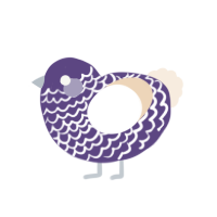 (unnamed), a overcast and cream chicken with a lace pattern