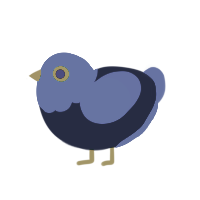 Learn to Enjoy-, a tumblr and ultramarine chicken with a head pattern