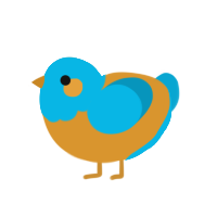 (unnamed), a orange and cerulean chicken with a head pattern