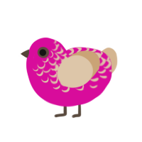 (unnamed), a fuchsia and beige chicken with a half-lace pattern