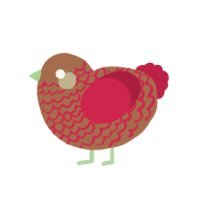 (unnamed), a brown and crimson chicken with a lace pattern