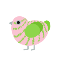 (unnamed), a rose and grass chicken with a bar pattern