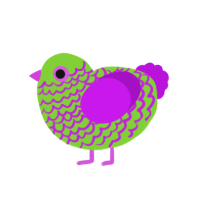 (unnamed), a grass and amethyst chicken with a lace pattern