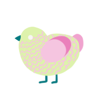 (unnamed), a apple and pink chicken with a lace pattern