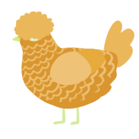 (unnamed), a orange and honey chicken with a lace pattern