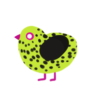 xXINV4D3RZ1MXx, a lime and sable chicken with a speckle pattern