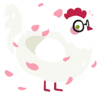 Yeah, a white chicken with a head pattern