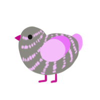 (unnamed), a ash and lavender chicken with a bar pattern