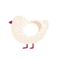 (unnamed), a cream chicken with a half-lace pattern